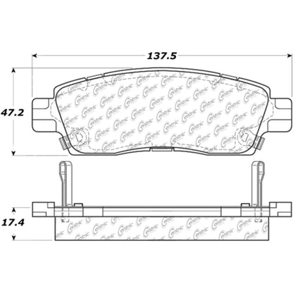 Centric Parts Disc Brake Pad Set Posi Quiet Extended Wear with Shims and Hardware for 2004-2017 Buick Enclave, Rainier, SSR, Trailblazer, Traverse, Acadia, Envoy, XUV