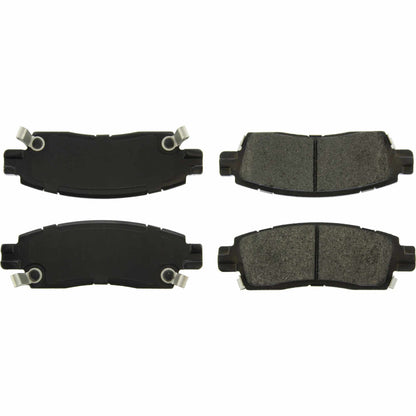 Centric Parts Disc Brake Pad Set Posi Quiet Extended Wear with Shims and Hardware for 2004-2017 Buick Enclave, Rainier, SSR, Trailblazer, Traverse, Acadia, Envoy, XUV