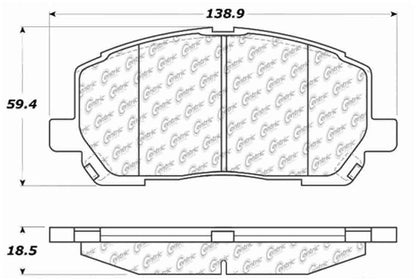 Centric Parts Disc Brake Pad Set Posi Quiet Extended Wear with Shims and Hardware for 2001-2007 Toyota Highlander 106.08840