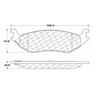 Centric Parts Disc Brake Pad Set Posi Quiet Extended Wear with Shims and Hardware for 2003-2012 Dodge Dakota, Ram 1500