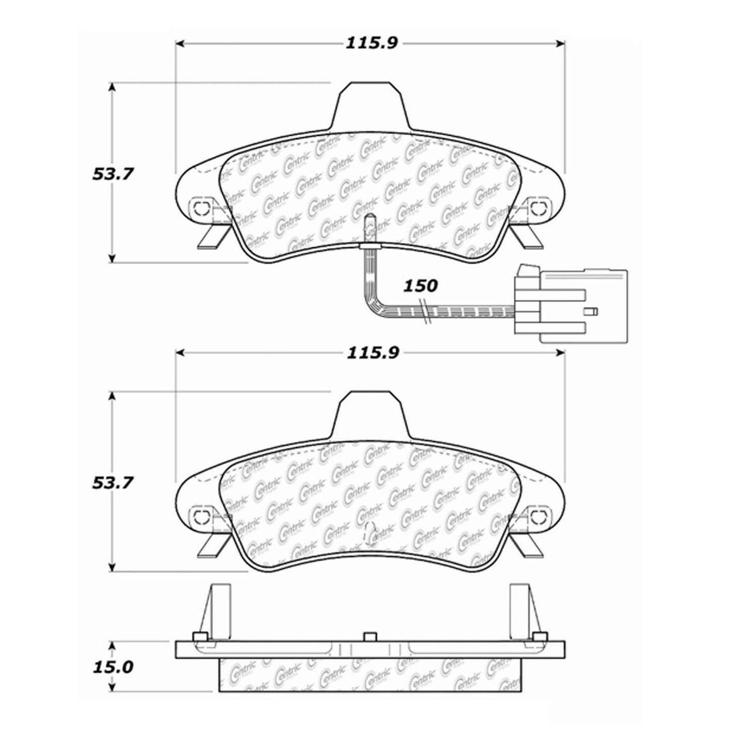 Centric Parts Disc Brake Pad Set