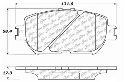 Centric Parts Disc Brake Pad Set with Semi-Metallic friction 106.09081