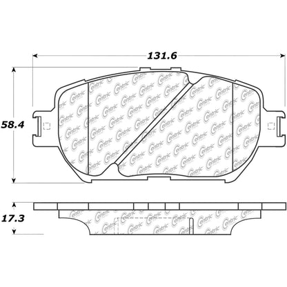 Centric Parts Disc Brake Pad Set with Semi-Metallic friction 106.09081