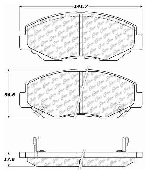 Centric Parts Disc Brake Pad Set Long Wearing Semi-Metallic with 100% Shimmed for Noise Elimination and Scorched Bed-In