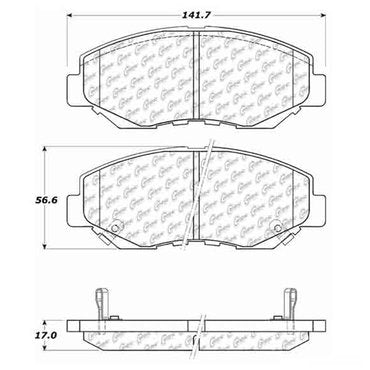 Centric Parts Disc Brake Pad Set with Semi-Metallic friction 106.09142