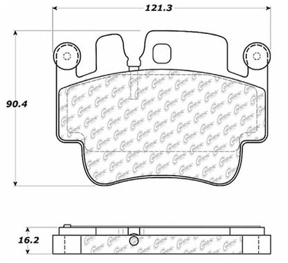 Centric Parts Disc Brake Pad Set Long wearing Semi-Metallic with 100% shimmed for noise elimination 106.09170