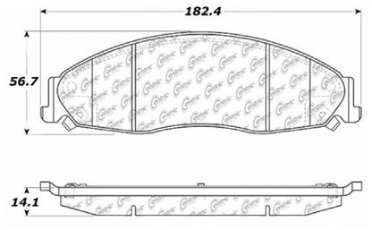 Centric Parts Disc Brake Pad Set with Semi-Metallic Friction for 106.09210