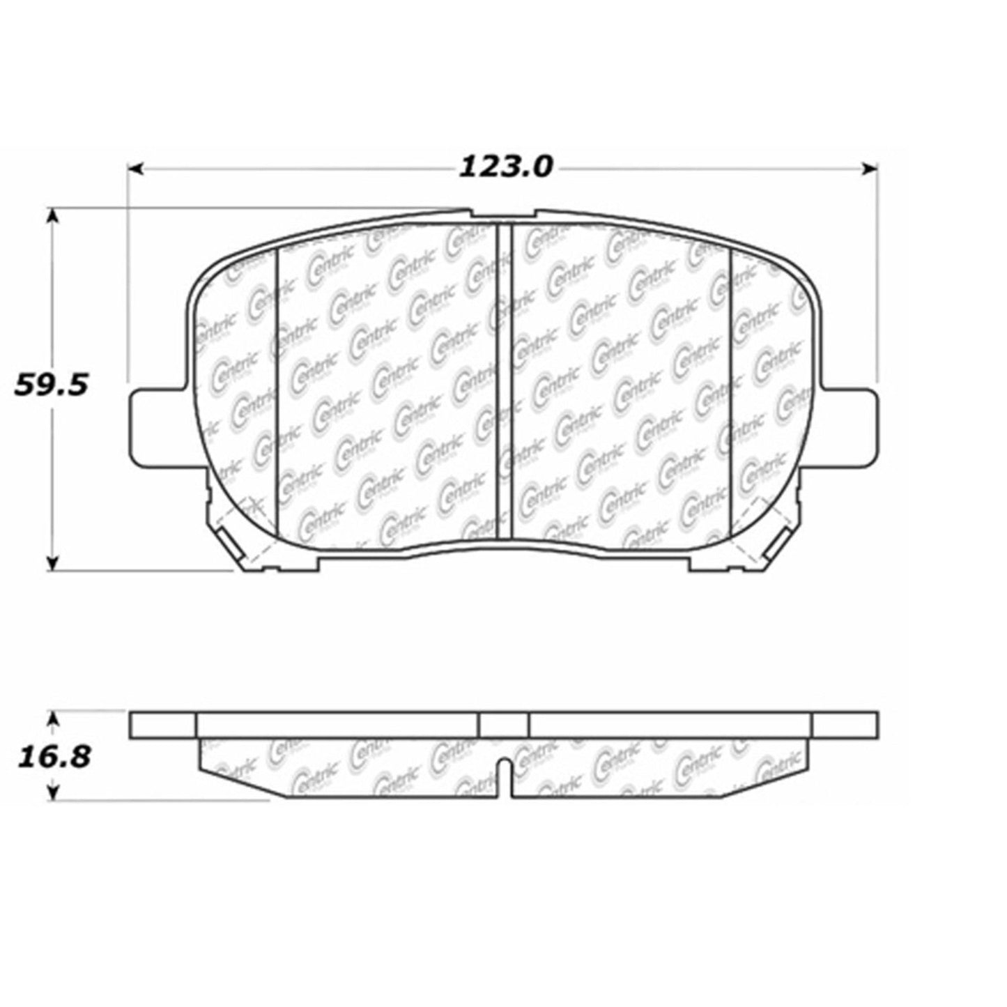 Centric Parts Disc Brake Pad Set Long Wearing Semi-Metallic with 100% Shimmed for Noise Elimination and Scorched Bed-In