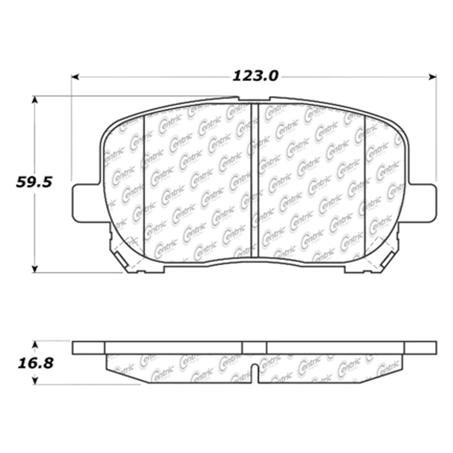 Centric Parts Disc Brake Pad Set Long Wearing Semi-Metallic with 100% Shimmed for Noise Elimination and Scorched Bed-In