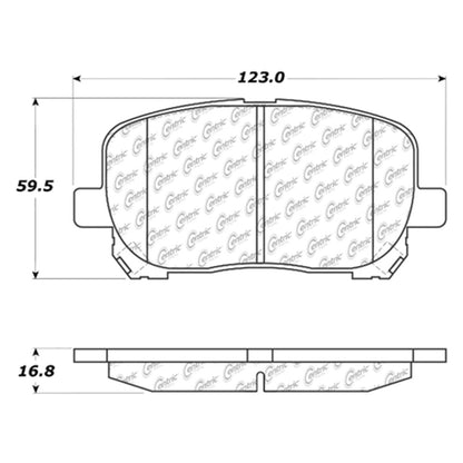 Centric Parts Disc Brake Pad Set Long Wearing Semi-Metallic with 100% Shimmed for Noise Elimination and Scorched Bed-In