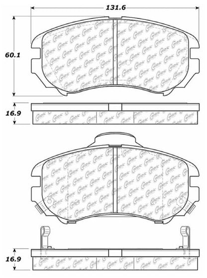 Centric Parts Disc Brake Pad Set Long Wearing Semi-Metallic with 100% Shimmed for Noise Elimination and Scorched Bed-In 106.09240