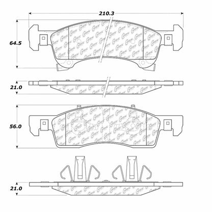 Centric Parts Disc Brake Pad Set with Semi-Metallic friction 106.09340