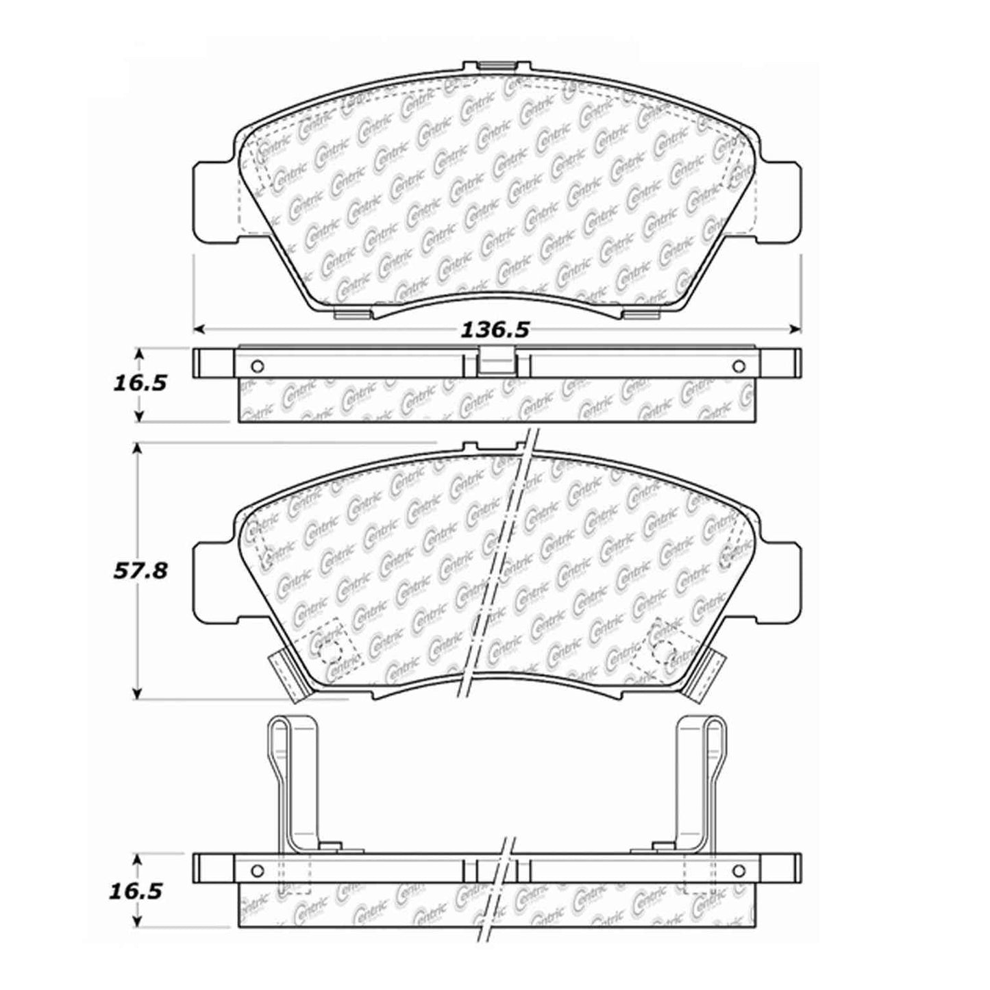 Centric Parts Disc Brake Pad Set 106.09480