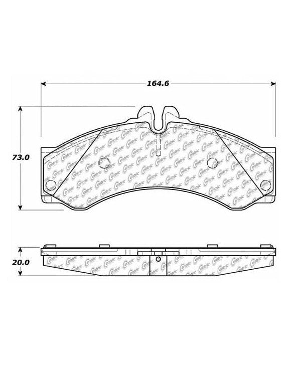 Centric Parts Disc Brake Pad Set Long wearing Semi-Metallic friction formula with 100% shimmed for noise and vibration 106.09490