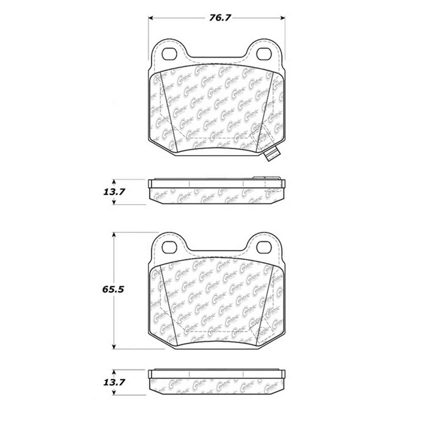 Centric Parts Disc Brake Pad Set 106.09610