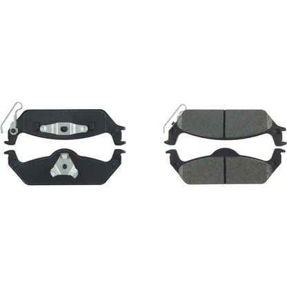 Centric Parts Disc Brake Pad Set Long wearing Semi-Metallic friction formula with Posi Quiet technology for 106.09630