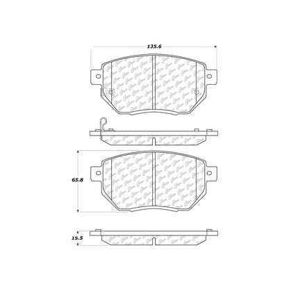 Centric Parts Disc Brake Pad Set with Semi-Metallic Friction