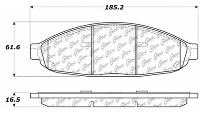 Centric Parts Disc Brake Pad Set Long Wearing Semi-Metallic with Noise Elimination for Heavy Duty Applications 106.09970