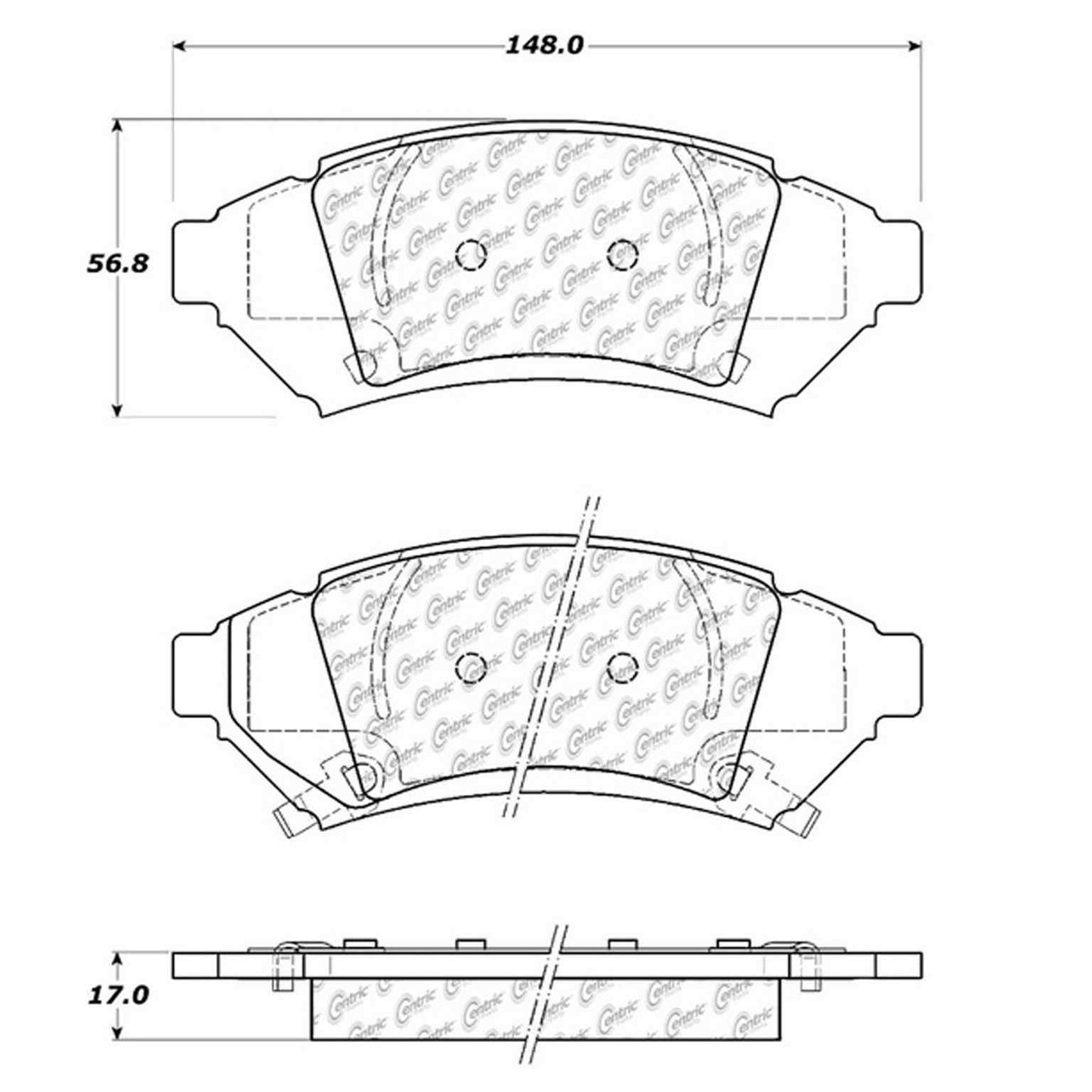 Centric Parts Disc Brake Pad Set 106.10000