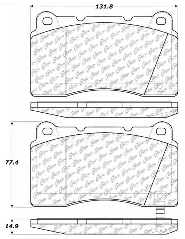 Centric Parts Disc Brake Pad Set Posi Quiet for Heavy Duty Applications 106.10010