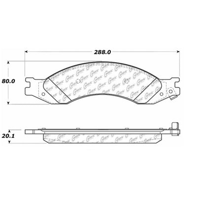 Centric Parts Disc Brake Pad Set Posi Quiet Extended Wear with Shims and Hardware for 2003-2009 Chevrolet C4500 Kodiak, GMC C4500 Topkick 106.10100