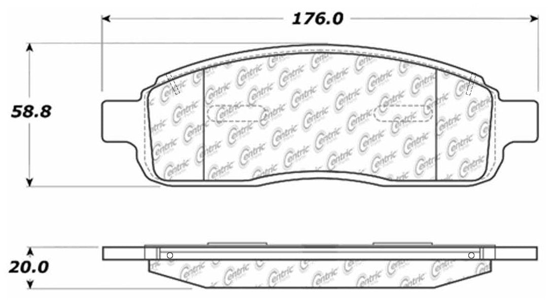 Centric Parts Disc Brake Pad Set with Semi-Metallic Friction for 106.10110