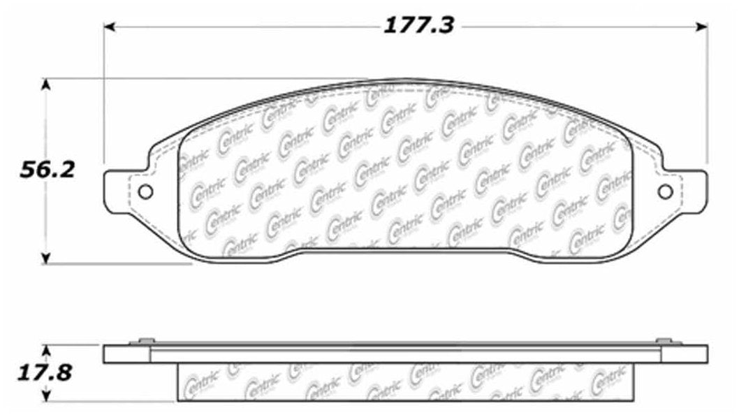 Centric Parts Disc Brake Pad Set Posi Quiet Long Wearing Semi-Metallic 106.10220
