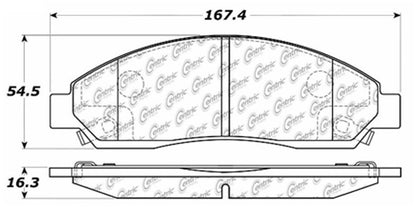 Centric Parts Disc Brake Pad Set Posi Quiet Extended Wear with Shims and Hardware for 2004-2008 Chevrolet Colorado GMC Canyon Isuzu i-280 i-290 i-350 i-370 106.10390