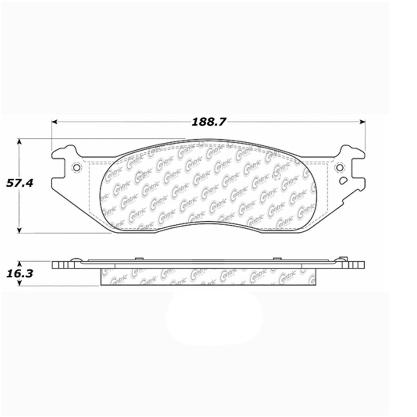 Centric Parts Disc Brake Pad Set Posi Quiet Extended Wear with Shims and Hardware for 2004-2006 Ford E-150, 2005-2004 Club Wagon, Econoline 2006 106.10450