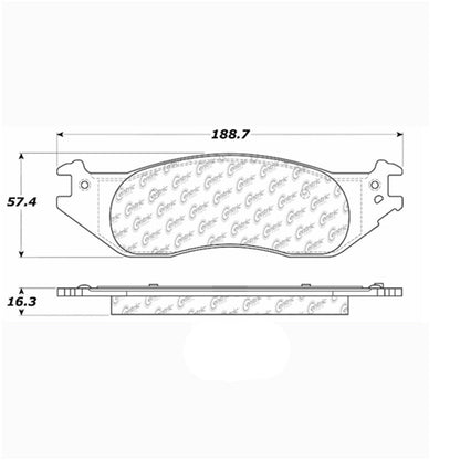 Centric Parts Disc Brake Pad Set Posi Quiet Extended Wear with Shims and Hardware for 2004-2006 Ford E-150, 2005-2004 Club Wagon, Econoline 2006 106.10450