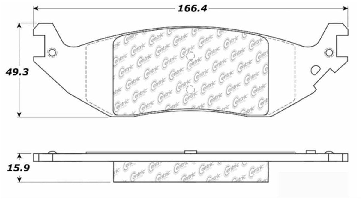 Centric Parts Disc Brake Pad Set Posi Quiet Extended Wear with Shims and Hardware for 2004-2006 Ford E-150, 2005-2004 E-150 Club Wagon, 2006 Econoline 106.10460