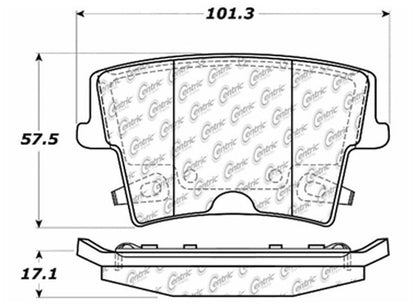 Centric Parts Disc Brake Pad Set Posi Quiet Long Wearing Semi-Metallic 106.10570
