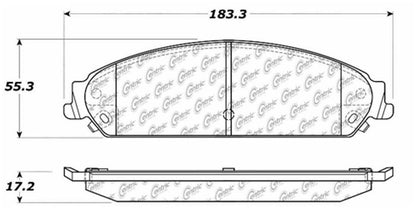 Centric Parts Disc Brake Pad Set Posi Quiet Extended Wear with Shims for 2005-2021 Chrysler, Dodge, Ford F-250