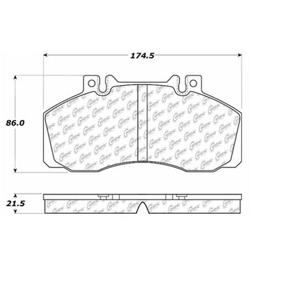 Centric Parts Disc Brake Pad Set Posi Quiet Extended Wear with Shims for 2005-2010 Hino 145/165/185
