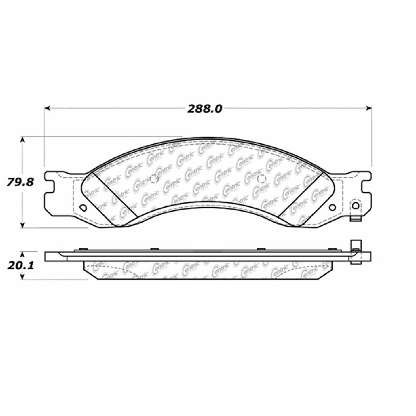 Centric Parts Disc Brake Pad Set Posi Quiet Extended Wear with Shims and Hardware for 2004-2009 Chevrolet C4500 Kodiak GMC C5500 Topkick 106.10640