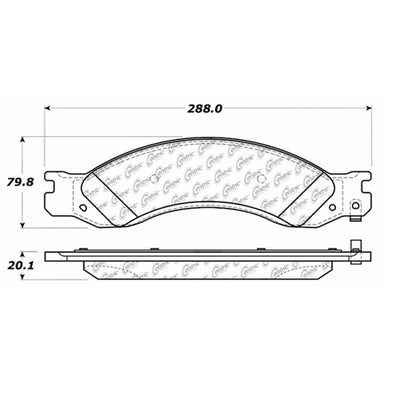 Centric Parts Disc Brake Pad Set Posi Quiet Extended Wear with Shims and Hardware for 2004-2009 Chevrolet C4500 Kodiak GMC C5500 Topkick 106.10640