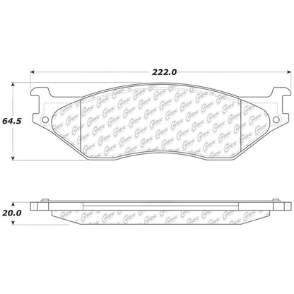 Centric Parts Disc Brake Pad Set Posi Quiet Extended Wear with Shims and Hardware for 2006-2022 Ford F-Series