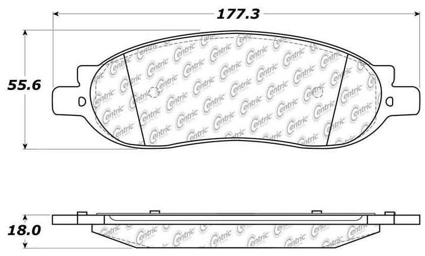 Centric Parts Disc Brake Pad Set Posi Quiet Extended Wear with Shims and Hardware for 2005-2008 Ford F-250 Super Duty 2007-2005 Ford F-350 Super Duty 106.10680