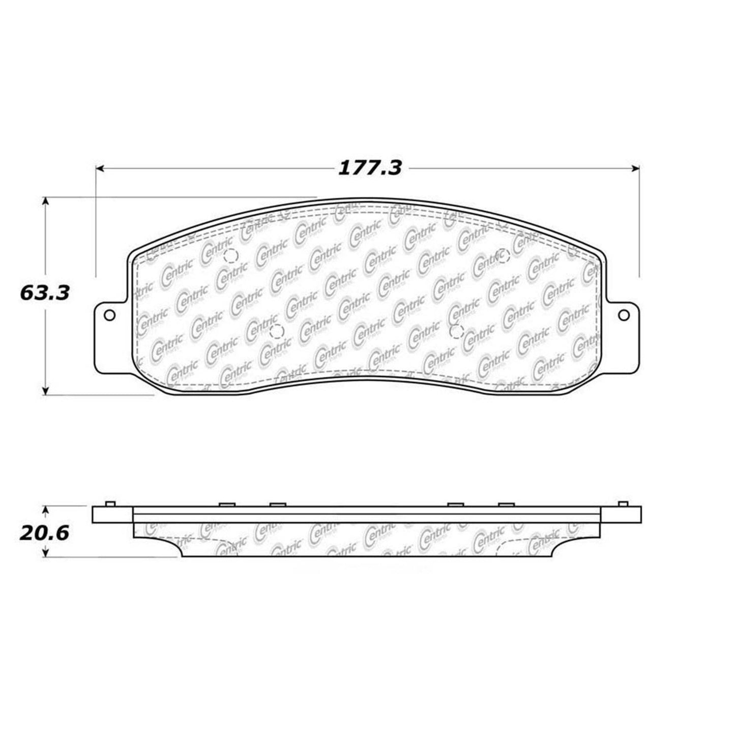 Centric Parts Disc Brake Pad Set Posi Quiet Extended Wear with Shims and Hardware for Ford F-250 Super Duty 2011-2005, F-350 2012-2011, F-350 Super Duty 2012-2005, F-450 Super Duty 2012-2010 106.10690