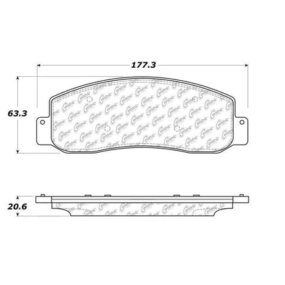 Centric Parts Disc Brake Pad Set Posi Quiet Extended Wear with Shims and Hardware for Ford F-250 Super Duty 2011-2005, F-350 2012-2011, F-350 Super Duty 2012-2005, F-450 Super Duty 2012-2010 106.10690