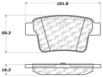 Centric Parts Disc Brake Pad Set Posi Quiet Extended Wear with Shims and Hardware for 2005-2009 Ford Five Hundred, Freestyle, Mondeo