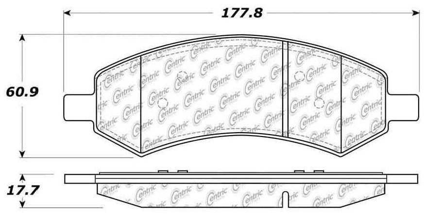 Centric Parts Disc Brake Pad Set Posi Quiet Extended Wear with Shims and Hardware for 2005-2012 Dodge Dakota