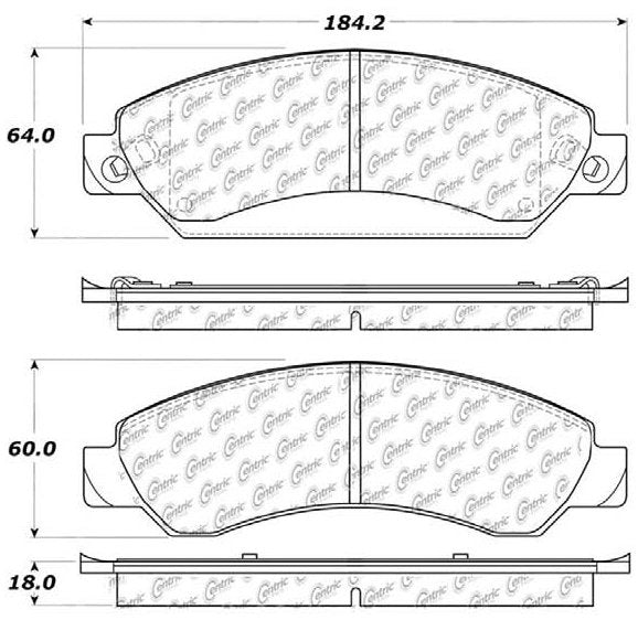 Posi Quiet Extended Wear Brake Pads with Hardware 106.10920