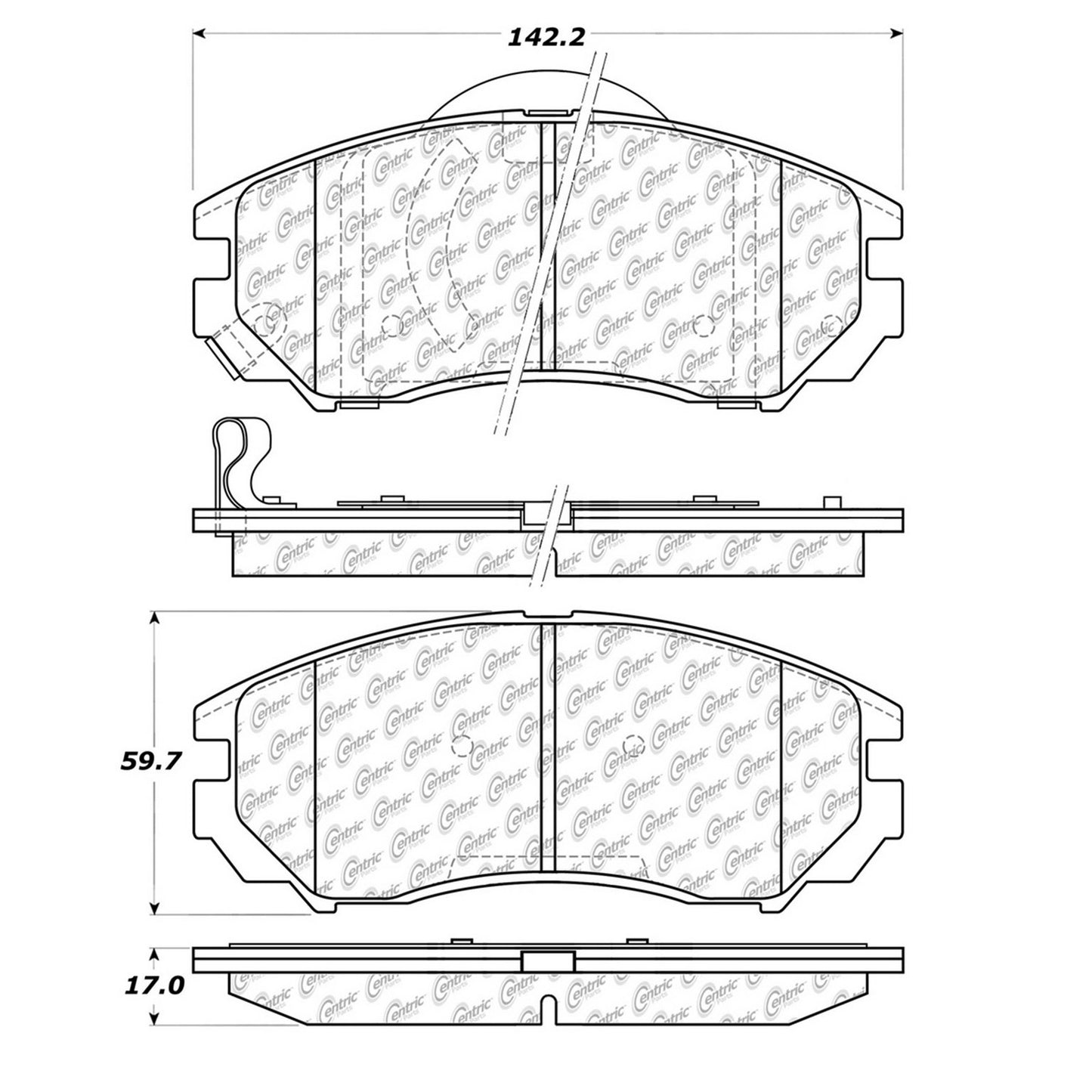 Centric Parts Disc Brake Pad Set 106.11040