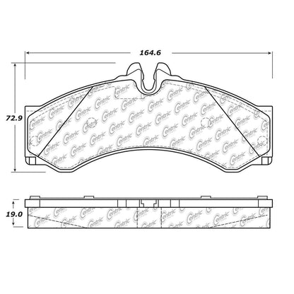 Centric Parts Disc Brake Pad Set Posi Quiet Extended Wear with Shims for 2003-2006 Dodge Sprinter 2500 3500 Freightliner Sprinter 2500 3500 106.11360
