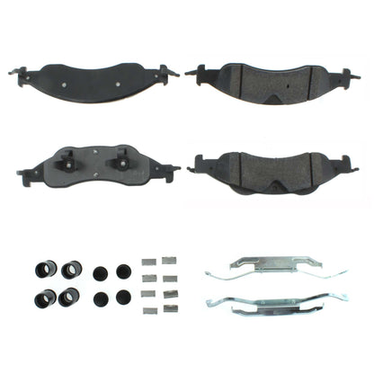 Centric Parts Disc Brake Pad Set Posi Quiet Extended Wear with Shims and Hardware for 2007-2009 Ford Expedition Lincoln Navigator 106.12780