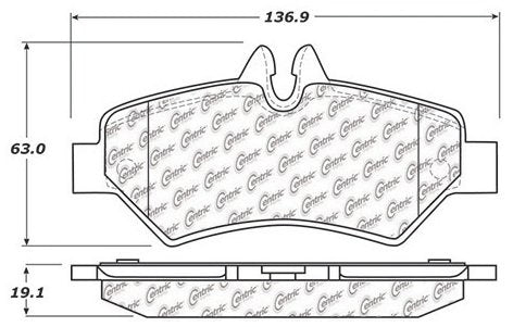 Centric Parts Disc Brake Pad Set Posi Quiet Extended Wear with Shims and Hardware for Dodge Sprinter 2500/3500 2007-2009, Freightliner Sprinter 2500/3500 2007-2018, Mercedes-Benz Sprinter 2007-2015