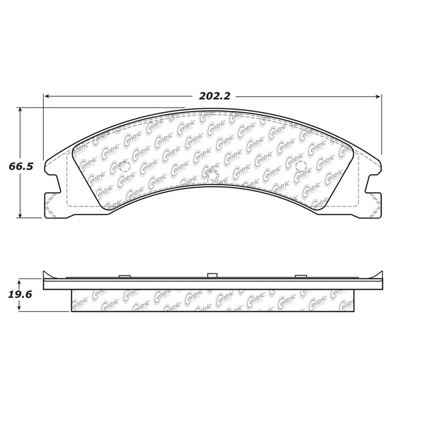 Centric Parts Disc Brake Pad Set Posi Quiet Extended Wear with Shims and Hardware for 2008-2011 Ford E-450 Super Duty 106.13300