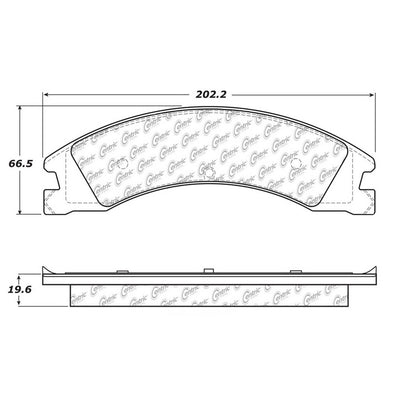 Centric Parts Disc Brake Pad Set Posi Quiet Extended Wear with Shims and Hardware for 2008-2011 Ford E-450 Super Duty 106.13300