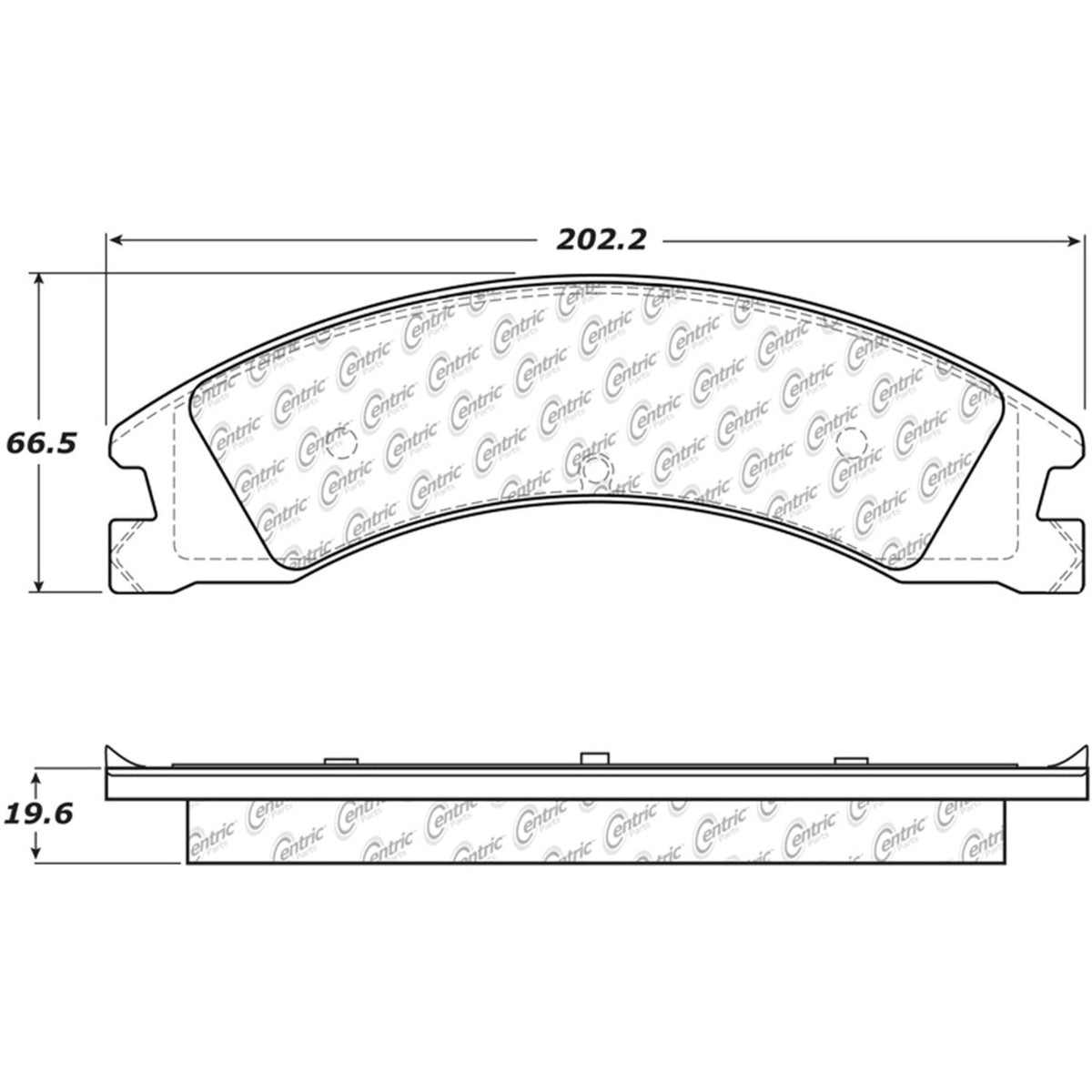 Centric Parts Disc Brake Pad Set Posi Quiet Extended Wear with Shims and Hardware for 2008-2011 Ford E-450 Super Duty 106.13300
